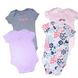 Baby Girl Bodysuit Bundle – Carter’s, Koala Baby & Baby Starters – 5-Piece Set